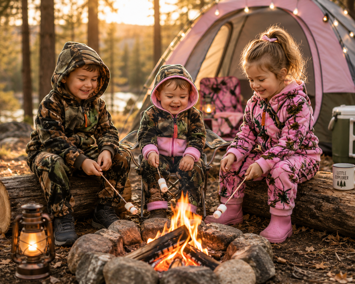 TrailCrest by Treel Infant-Toddler Camo Full Zip Hoodie Sweatshirt Fleece Jacket & Pants Set