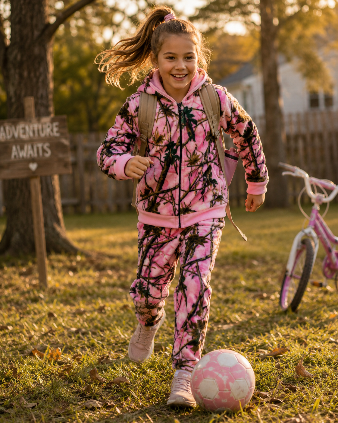 TrailCrest by Treel Infant-Toddler Camo Full Zip Hoodie Sweatshirt Fleece Jacket & Pants Set