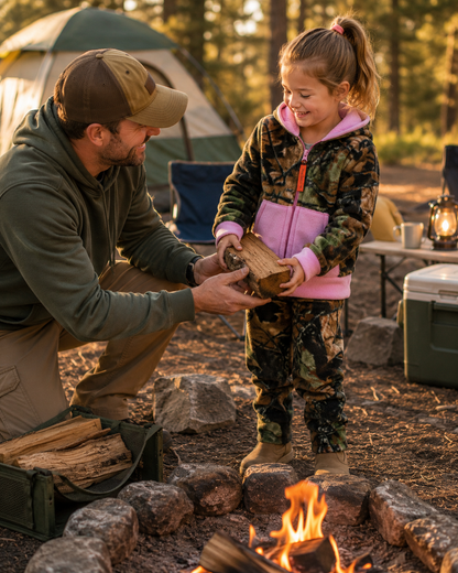 TrailCrest by Treel Infant-Toddler Camo Full Zip Hoodie Sweatshirt Fleece Jacket & Pants Set
