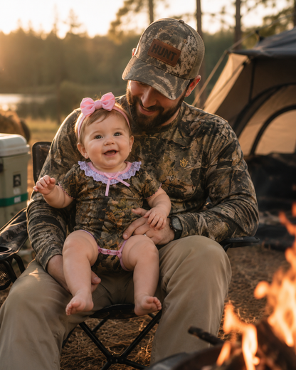 TrailCrest by Treel Newborn Baby Infant Camo Undershirt- Short Sleeve Romper Bodysuit