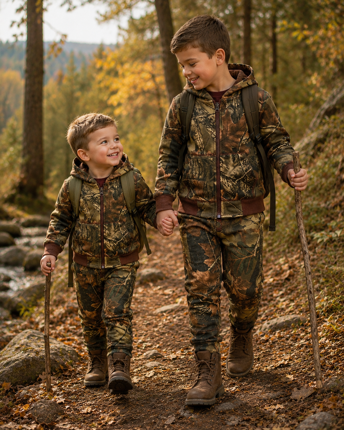 TrailCrest by Treel Infant - Toddler Cotton Camo Full Zip Hoodie Sweatshirt Jacket & Pants Set Tracksuit