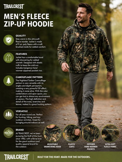 TrailCrest by Treel Chambliss Full Zip Hoody Sweatshirt