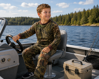 Trailcrest by Treel Infant-Toddler Cotton Camo Long Sleeve T-Shirt and Long Pants Set