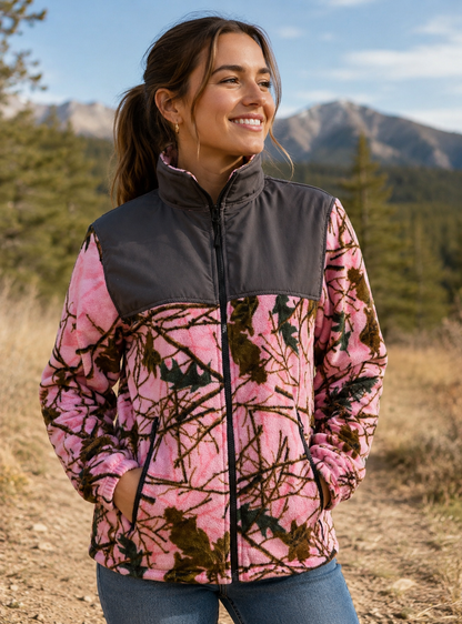 TrailCrest by Treel Women's Classic Fit Polar Soft Fleece Full Zip Up Jacket