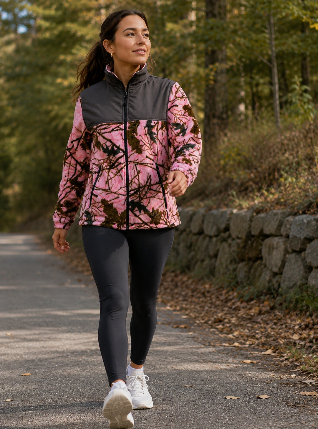 TrailCrest by Treel Women's Classic Fit Polar Soft Fleece Full Zip Up Jacket