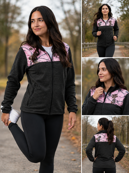 TrailCrest by Treel Women's Classic Fit Polar Soft Fleece Full Zip Up Jacket