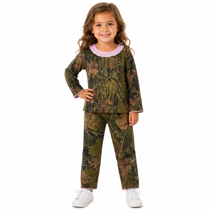 Trailcrest by Treel Infant-Toddler Cotton Camo Long Sleeve T-Shirt and Long Pants Set