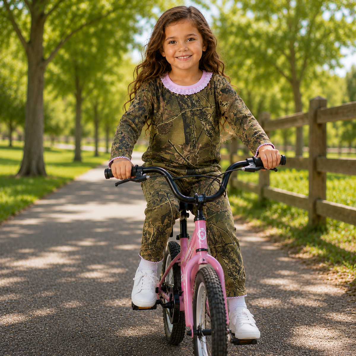 Trailcrest by Treel Infant-Toddler Cotton Camo Long Sleeve T-Shirt and Long Pants Set