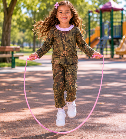 Trailcrest by Treel Infant-Toddler Cotton Camo Long Sleeve T-Shirt and Long Pants Set