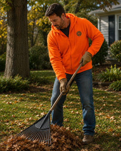 TrailCrest by Treel Chambliss Full Zip Safety Blaze Orange Sweatshirt Hoody