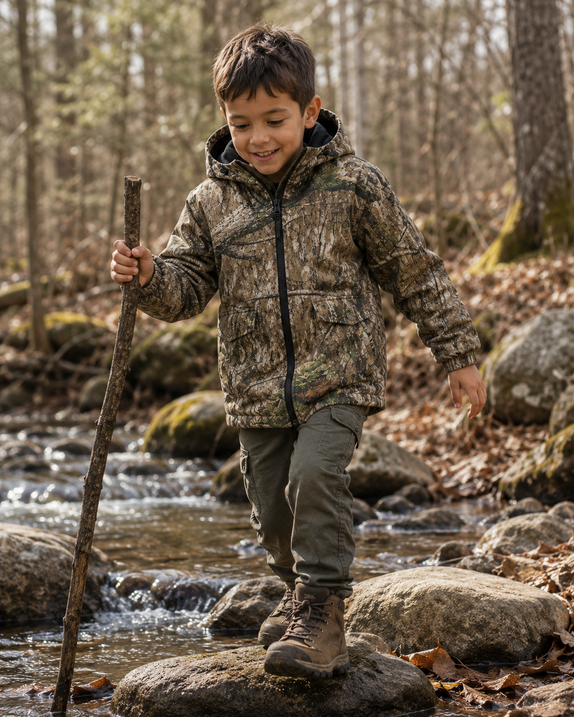 Mossy Oak Men's Insulated Camo Jacket – Country Roots Pattern – Quilted Lining, Cotton Twill Shell, Cold Weather Work Jacket