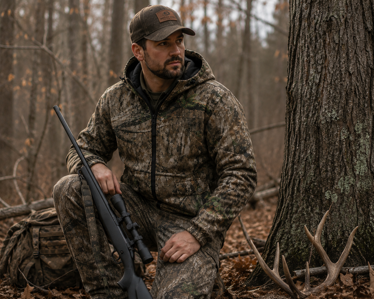 Mossy Oak Men's Insulated Camo Jacket – Country Roots Pattern – Quilted Lining, Cotton Twill Shell, Cold Weather Work Jacket