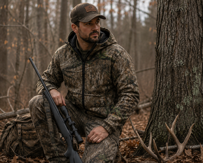Mossy Oak Men's Insulated Camo Jacket – Country Roots Pattern – Quilted Lining, Cotton Twill Shell, Cold Weather Work Jacket