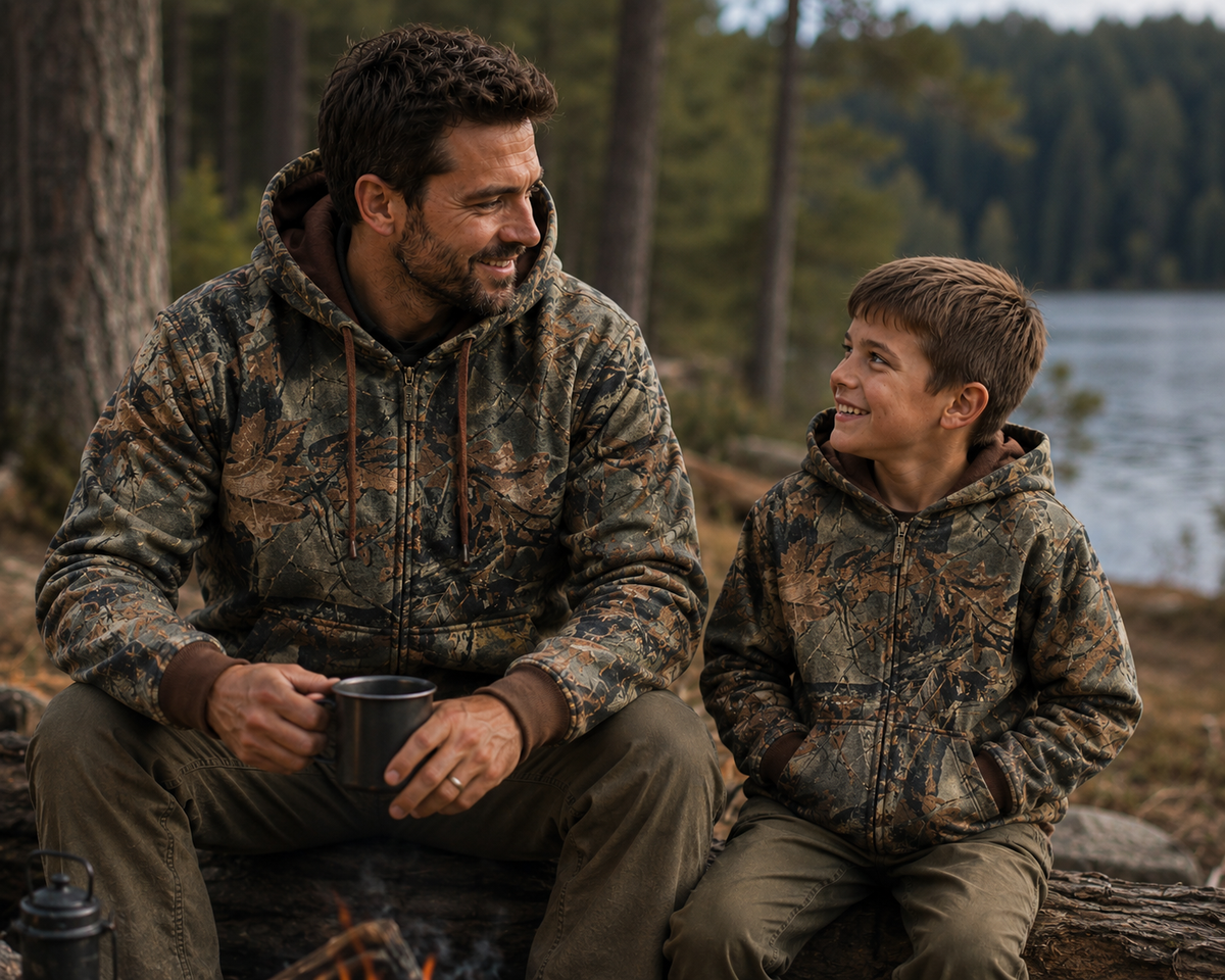 TrailCrest by Treel Men’s Camo Full Zip Up Hoodie Sweatshirt Fashion Hooded Jacket