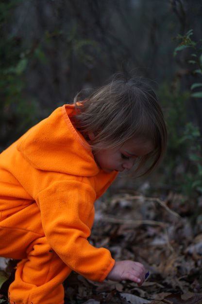 TrailCrest by Treel Toddler Safety Blaze Orange Full Zip Hoody Sweatshirt Fleece Jacket & Pants Set