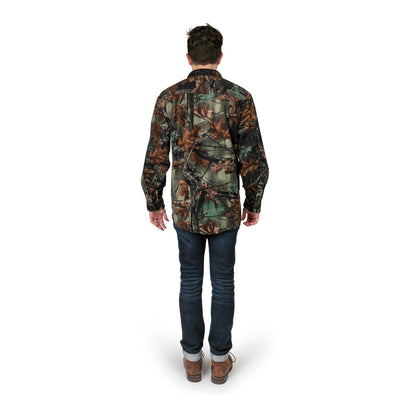 TrailCrest by Treel Mens Camo Fleece Button Up Hunting Shirt