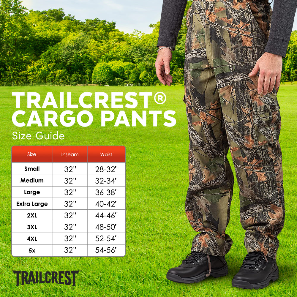 TrailCrest by Treel Men's Camo Tactical Hunting Hiking Pants