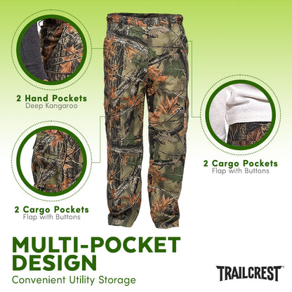 TrailCrest by Treel Men's Camo Tactical Hunting Hiking Pants