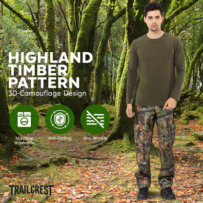 TrailCrest by Treel Men's Camo Tactical Hunting Hiking Pants