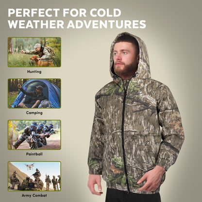 TrailCrest by Treel Men's Mossy Oak Canvas Insulated Tanker Jacket