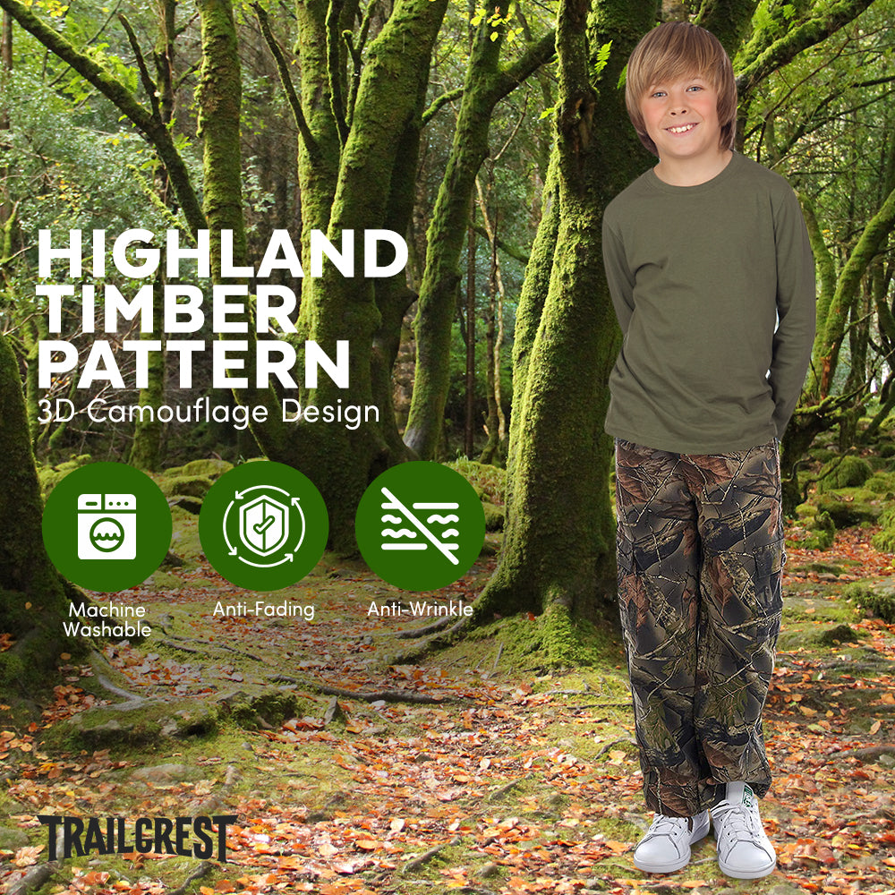 TrailCrest by Treel Boys Camo Tactical Hunting Hiking Pants