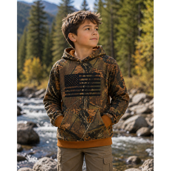 TrailCrest by Treel Boys Hoodie Sweatshirt- Comfortable, Stylish Camo Jacket for Outdoor Activities, Hunting and Casual Wear