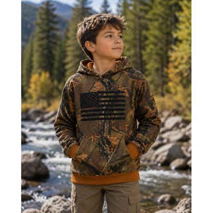 TrailCrest by Treel Boys Hoodie Sweatshirt- Comfortable, Stylish Camo Jacket for Outdoor Activities, Hunting and Casual Wear