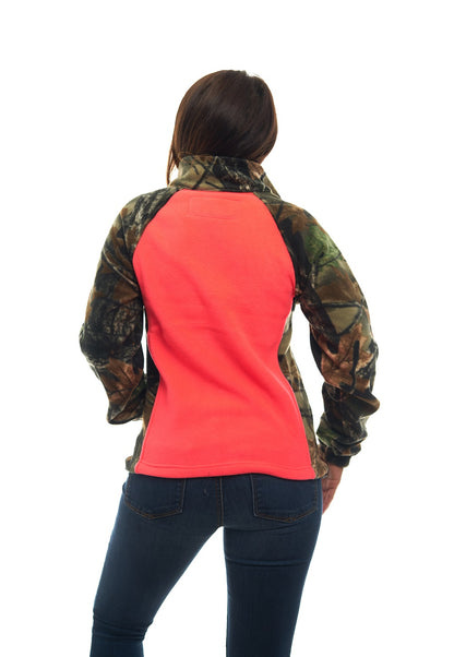 Women’s Fleece Semi-Fitted Full Zip Long Sleeve Camo Jacket