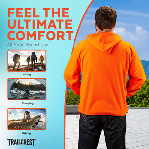 Chambliss Full Zip Hoodie Sweatshirt, Blaze Orange