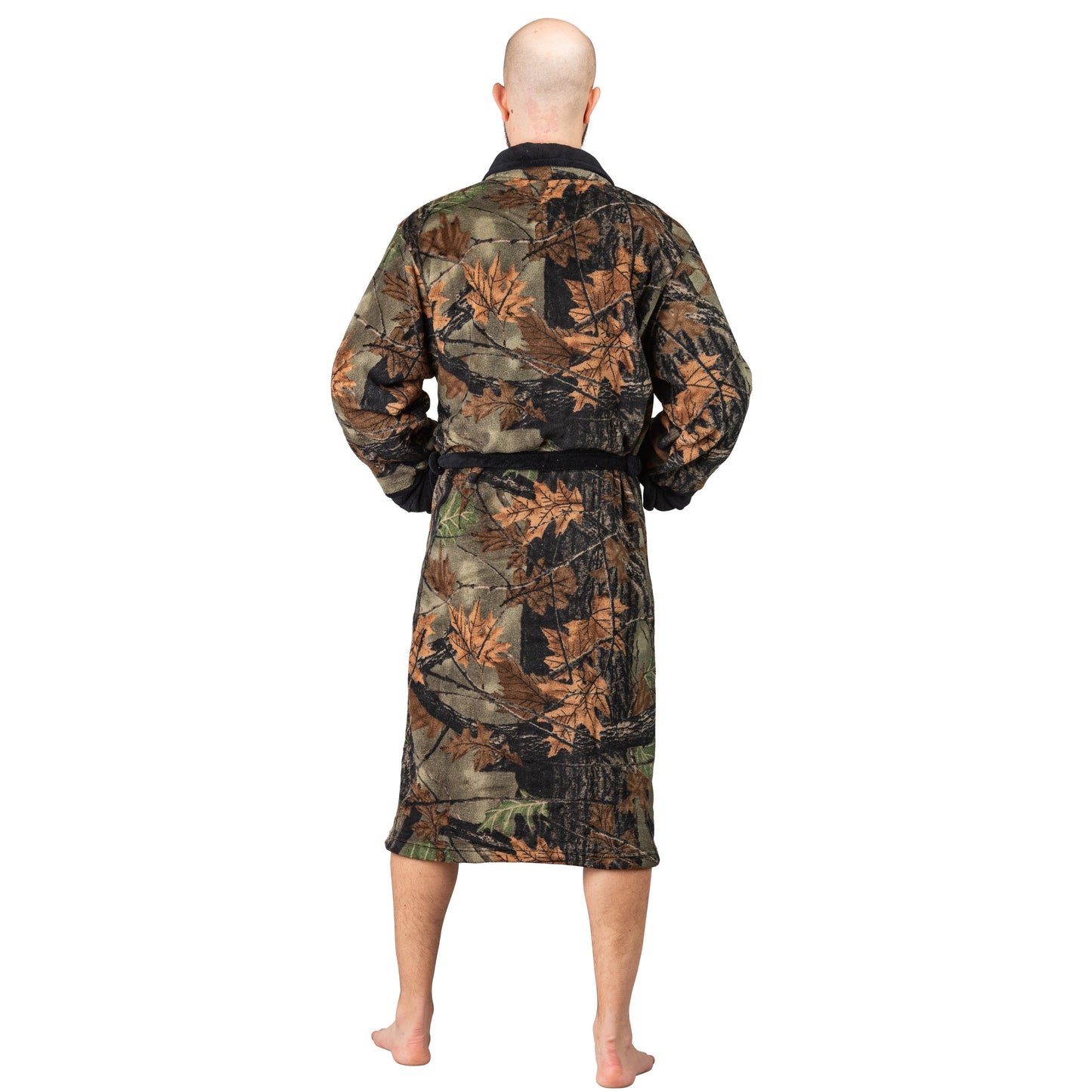Men's Camo Fleece Plush Robe - with Shawl Collar