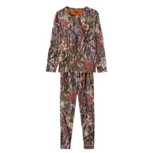 Load image into Gallery viewer, Men&#39;s Coral Fleece Camo Pajama Set, Orange
