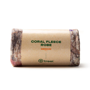Coral Fleece Lounge Robe, Orange